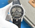 Copy Roger Dubuis Excalibur Double-tourbillon watches Power Reserve Stainless steel